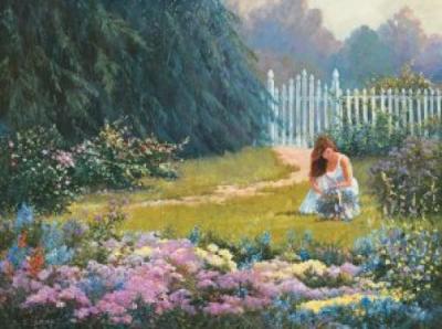 Gate to the Garden art print by June Dudley