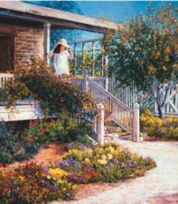 Rachelle's Garden art print by June Dudley