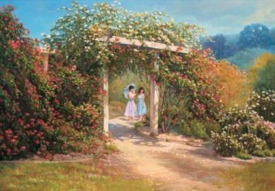 The Rose Garden art print by June Dudley