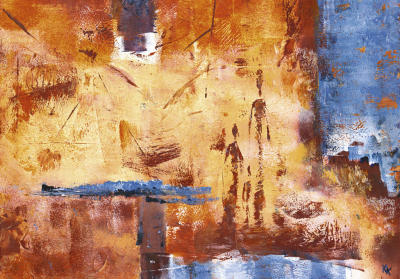 Kerzenmenschen I art print by Kirsti Sarikaya