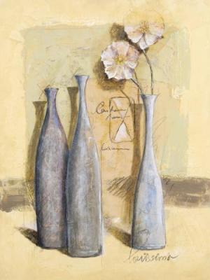 Composition with white flowers II art print by Louissimo
