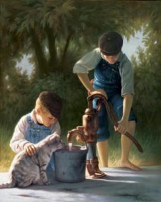 Fetching Water art print by Mark Arian