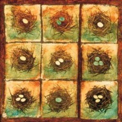 Nine Nests art print by Pam Wagner
