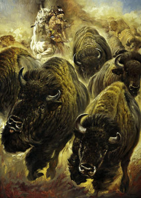 Buffeljagd art print by Renato Casaro