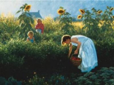 Under the Sunflowers art print by Robert Duncan