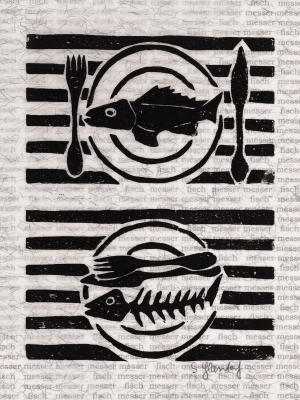 Fischgericht II art print by Sabine Glandorf