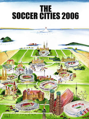 The Soccer Cities art print by Sylvia Joel