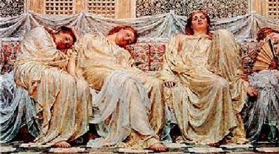 Dreamers art print by Albert Moore