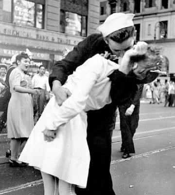 Kissing the War Goodbye art print by Alfred Eisenstaedt