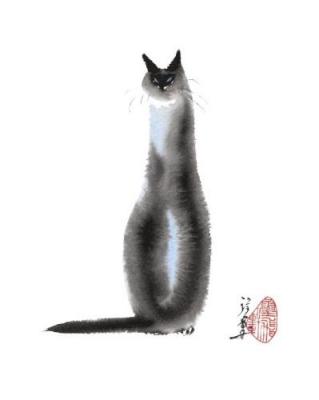 Chinese Cat I art print by Cheng Yan