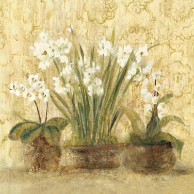 Esprit Narcissus and Orchid art print by Cheri Blum