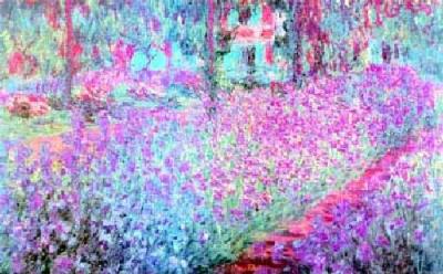 Garden at Giverny art print by Claude Monet