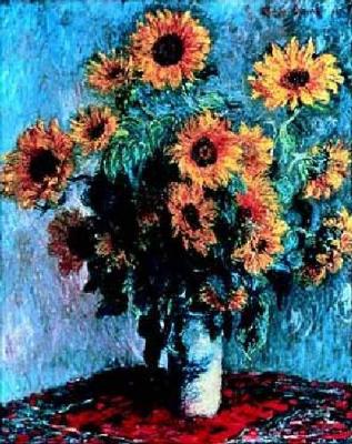 Sunflowers art print by Claude Monet