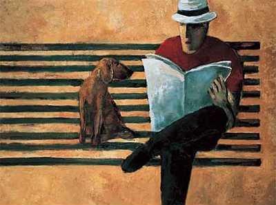 El Hombre del Periodico art print by Didier Lourenco