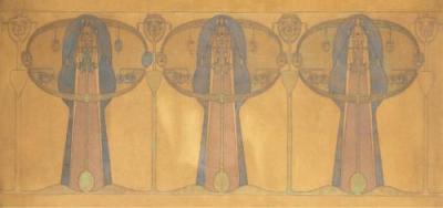 Figures, Trees art print by Frances Macdonald MacNair