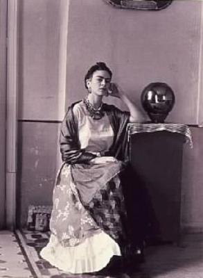 Frida Kahlo - a black & white portrait art print by Frida Kahlo