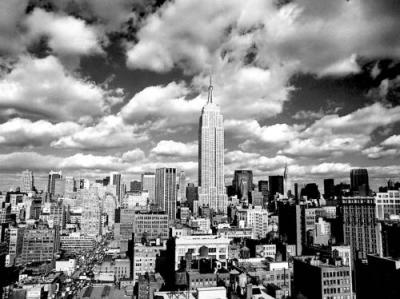 Sky over Manhattan art print by Henri Silberman