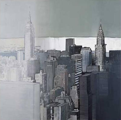 Chrysler and Empire State Buildings art print by Joan Farr�