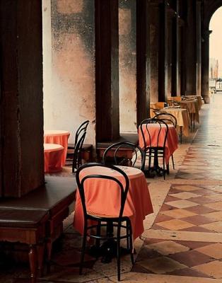 Caf� Arcade, Venice art print by John Scanlan