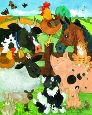 Farmyard Fun art print by Julia Hulme
