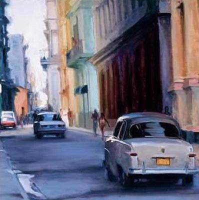 Slow Ride - Havana, Cuba art print by Keith Wicks