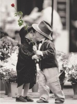 The First Kiss art print by Kim Anderson