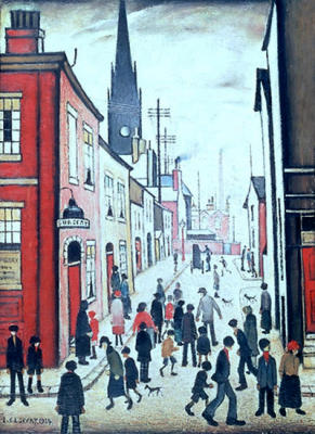 The Organ Grinder art print by LS Lowry