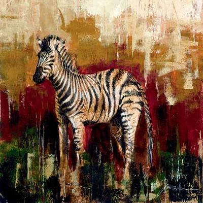 Zebra art print by Liz Jardine