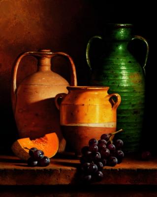 Jugs on a Ledge art print by Loran Speck