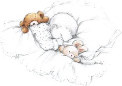 Sleepy Time III art print by Makiko