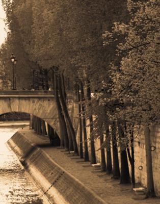 Le Bord de la Seine art print by Marina Drasnin Gilboa
