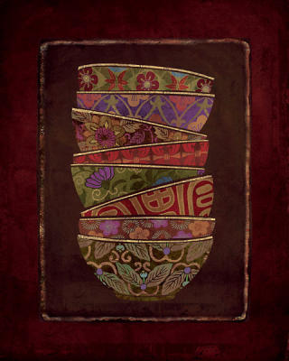 Asian Bowls I art print by Maron