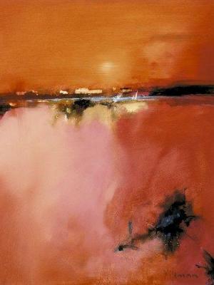 Orange Horizon art print by Peter Wileman