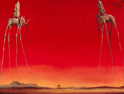 Les El�phants art print by Salvador Dali