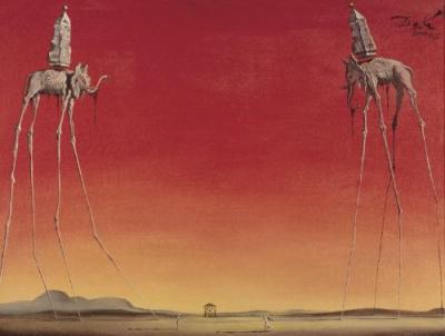 Les El�phants art print by Salvador Dali