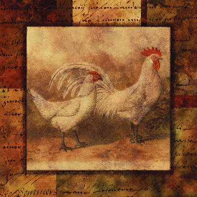 Hen and Rooster I art print by Studio Voltaire