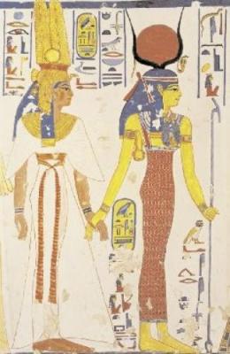 Nefertari and Isis art print by Theban Tomb Mural