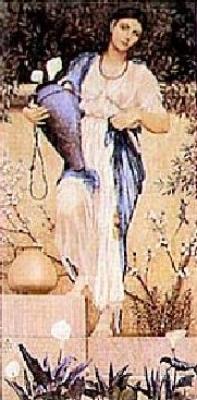 Woman with Lilies art print by Thomas Armstrong