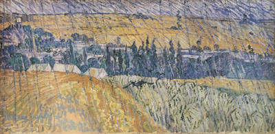 Rain at Auvers art print by Vincent Van Gogh