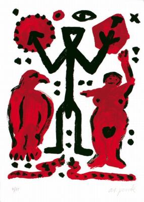 Adler Standart-West art print by A.R. Penck