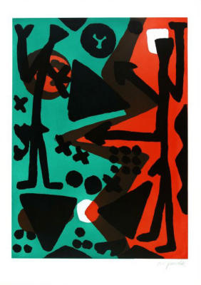 Wir (Gruen-Schwarz) II art print by A.R. Penck