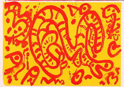 0-1 (One Cent Life) art print by Alan Davie