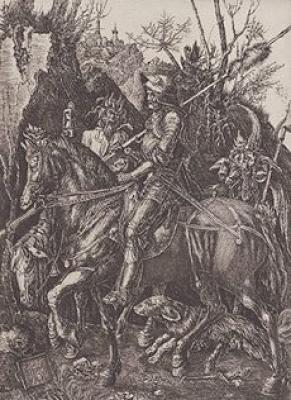 Ritter,Tod + Teufel (etching) art print by Albrecht Durer