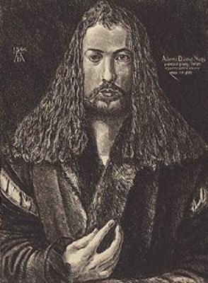Selbstbildnis (etching) art print by Albrecht Durer