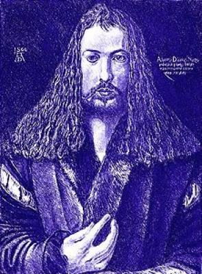 Selbstbildnis Blau art print by Albrecht Durer