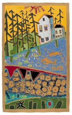 Fish Beach II (White) art print by Alison Goodwin