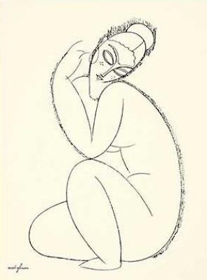 Nude Study 2 art print by Amedeo Modigliani