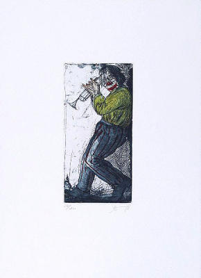 Zirkustrompeter art print by Andreas Nossmann