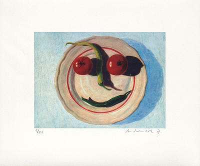 Gem�seteller Hellblau art print by Andreas Scholz