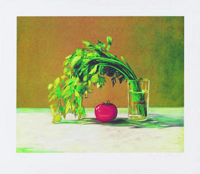 Sellerie und Tomate art print by Andreas Scholz